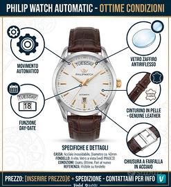 Philip Watch Automatic Sunray 39mm silver