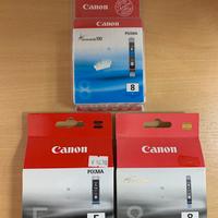 3 cartucce Canon 5 e 8 originali nuove