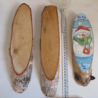 Decorazioni Legno Tronchi tagliati. 3pz