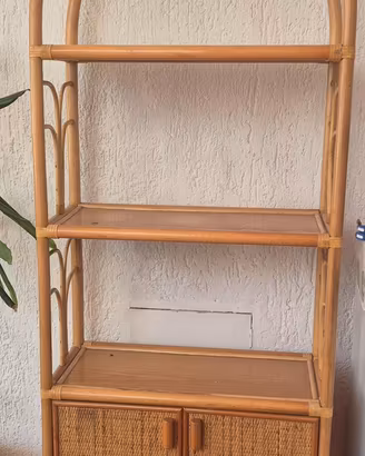 Libreria vimini bambù mobile credenza