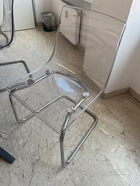 4 sedie trasparenti (Ikea TOBIAS)