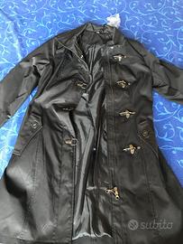 trench-spolverino impermeabile nero