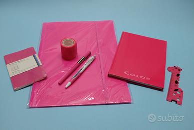 Set per la scuola ufficio Moleskine Rosa sigillato