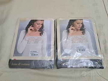 2 x Camiciole LANA & COTONE - Tg.6 - NUOVE