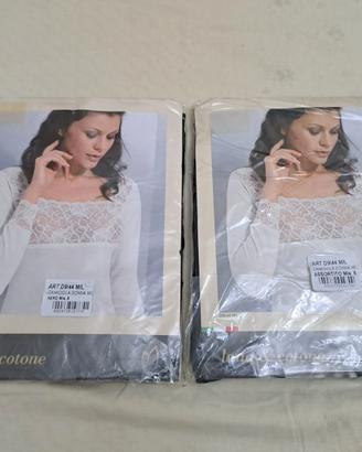 2 x Camiciole LANA & COTONE - Tg.6 - NUOVE