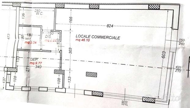 Locale commerciale di circa 65 mq