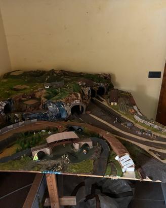 Plastico Ferroviario Diorama di Grandi Dimensioni