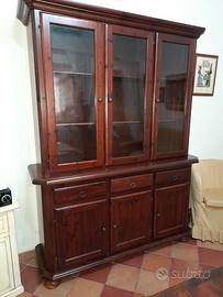 Vetrina piattaia legno massello