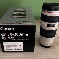Canon EF 70-200mm F/4 L come nuovo completo