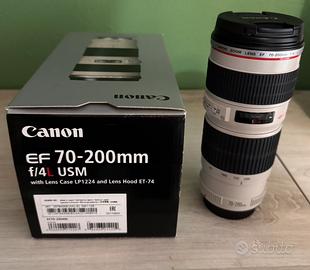 Canon EF 70-200mm F/4 L come nuovo completo