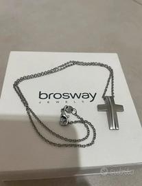 Collana da uomo Brosway con ciondolo a croce