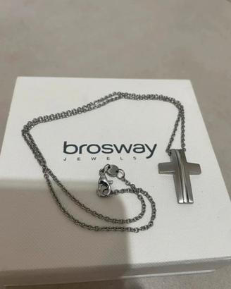 Collana da uomo Brosway con ciondolo a croce