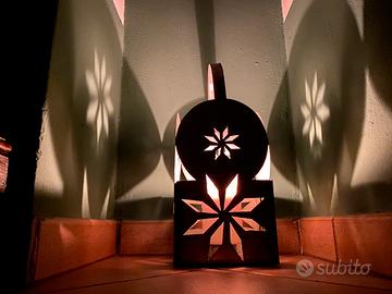 LANTERNA PORTACANDELA in ZINCO