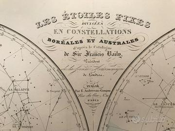 Mappa delle Costellazioni boreali e australi 1860