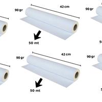 ROTOLO PLOTTER F.TO A2 cm 42 x 50 mt 90 gr/mq
