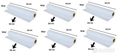 ROTOLO PLOTTER F.TO A2 cm 42 x 50 mt 90 gr/mq