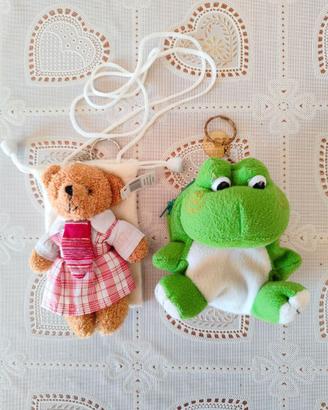 Set 2 borsellini peluche