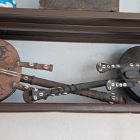 Coppia strumenti musicali africani artigianali 