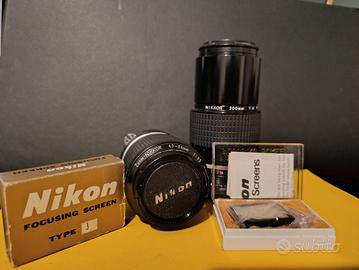 OBIETTIVI  NIKON E SCREEN