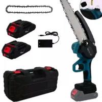 MOTOSEGA 8 POLLICI CON SERBATOIO OLIO 2 BATTERIA