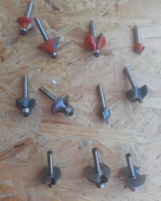 Frese da legno con codolo da 6mm