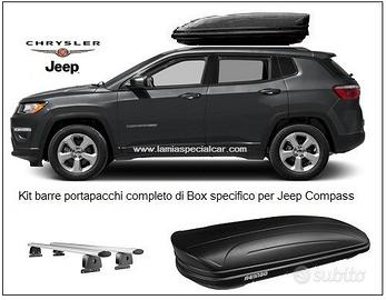 BARRE PORTAPACCHI + BAULE TETTO JEEP COMPASS