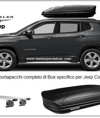 BARRE PORTAPACCHI + BAULE TETTO JEEP COMPASS