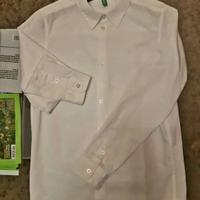 Camicia Bianca Benetton, taglia 8-10 anni