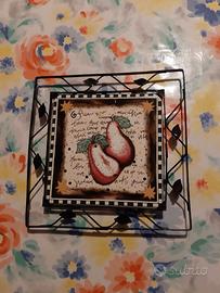 Sottopentola ferro e piastrella di ceramica