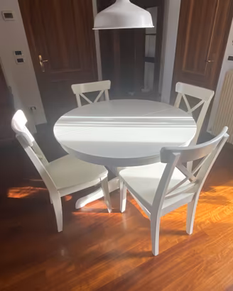 Tavolo pranzo più 4 sedie.