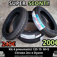 Citroen 2cv Dyane Kit 4 pneumatici 125 15