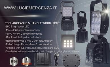 Faro da lavoro autoalimentato 27w ricaricabile