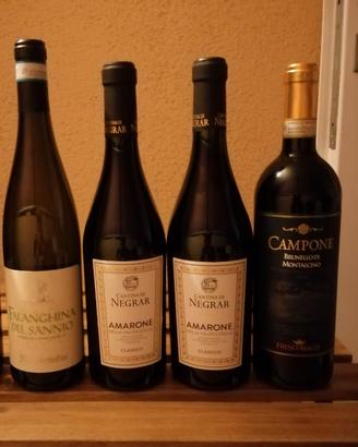 Vino Amarone falanghina Brunello Montalcino