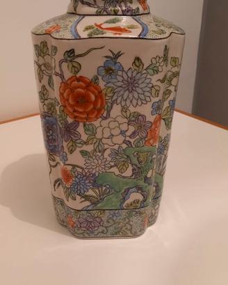 Vaso cinese a sei lobi "Famiglia Verde"