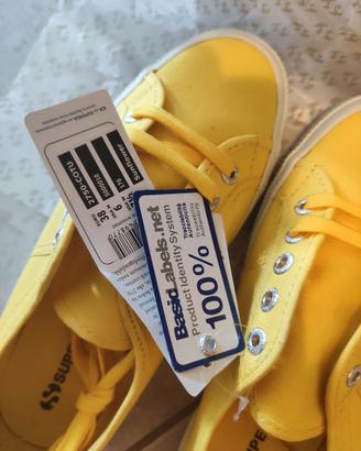 sneakers nuove Superga 2750 gialle nr. 38