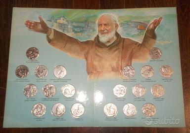 20 MONETE PADRE PIO LA VITA DEL SANTO PIETRELCINA