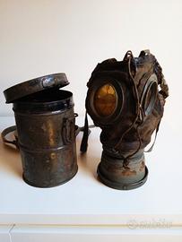 Maschera antigas Ledermask GM 17 Tedesca ww1