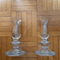 Due candelieri in vetro