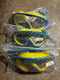 Set occhialini nuoto bambini + adulto – nuovi