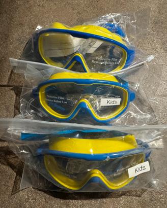 Set occhialini nuoto bambini + adulto – nuovi