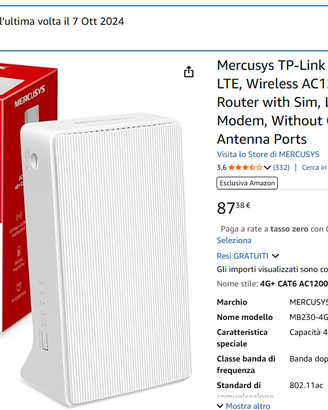 Modem Router 4G+ MERCUSYS TP-LINK