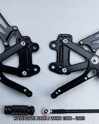 Pedane arretrate KAWASAKI ZX6R / ZX9R 1998 - 2003