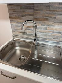 Lavello in acciao inox 80x50 + Miscelatore Paffoni