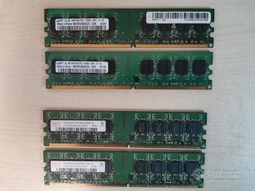 4GB(4x1GB)2kit Samsung-Hynix DDR2-667 RAM PC2-5300