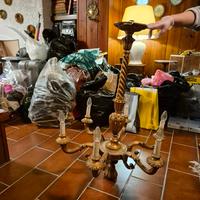 lampadario il legno antico