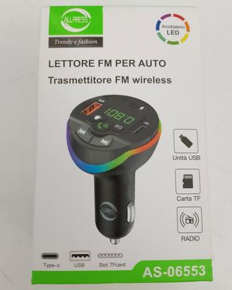 lettore FM per auto trasmettitore bluetooth 