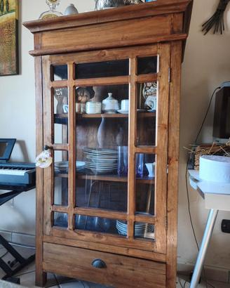 Vetrina dispensa rustica in legno