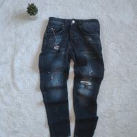 Jeans strappati con effetto vernice taglia S 