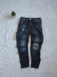 Jeans strappati con effetto vernice taglia S 
