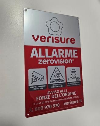 Cartello Deterrente Antifurto Verisure